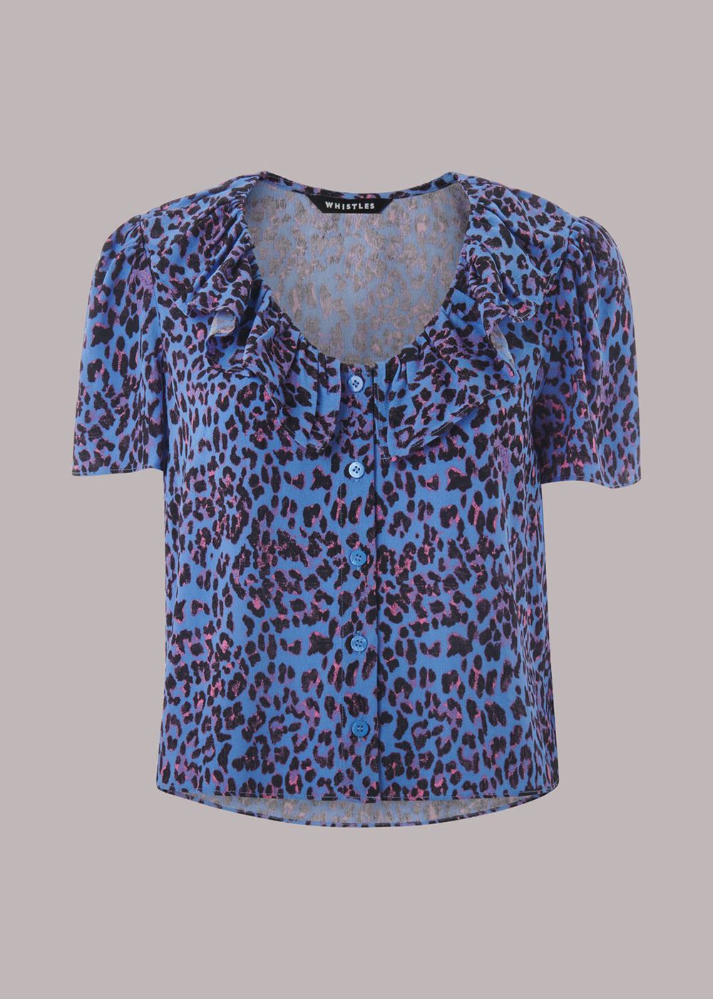 Whistles Animal Cheetah Blouse Purple / Multicolor | US-47182BSMR