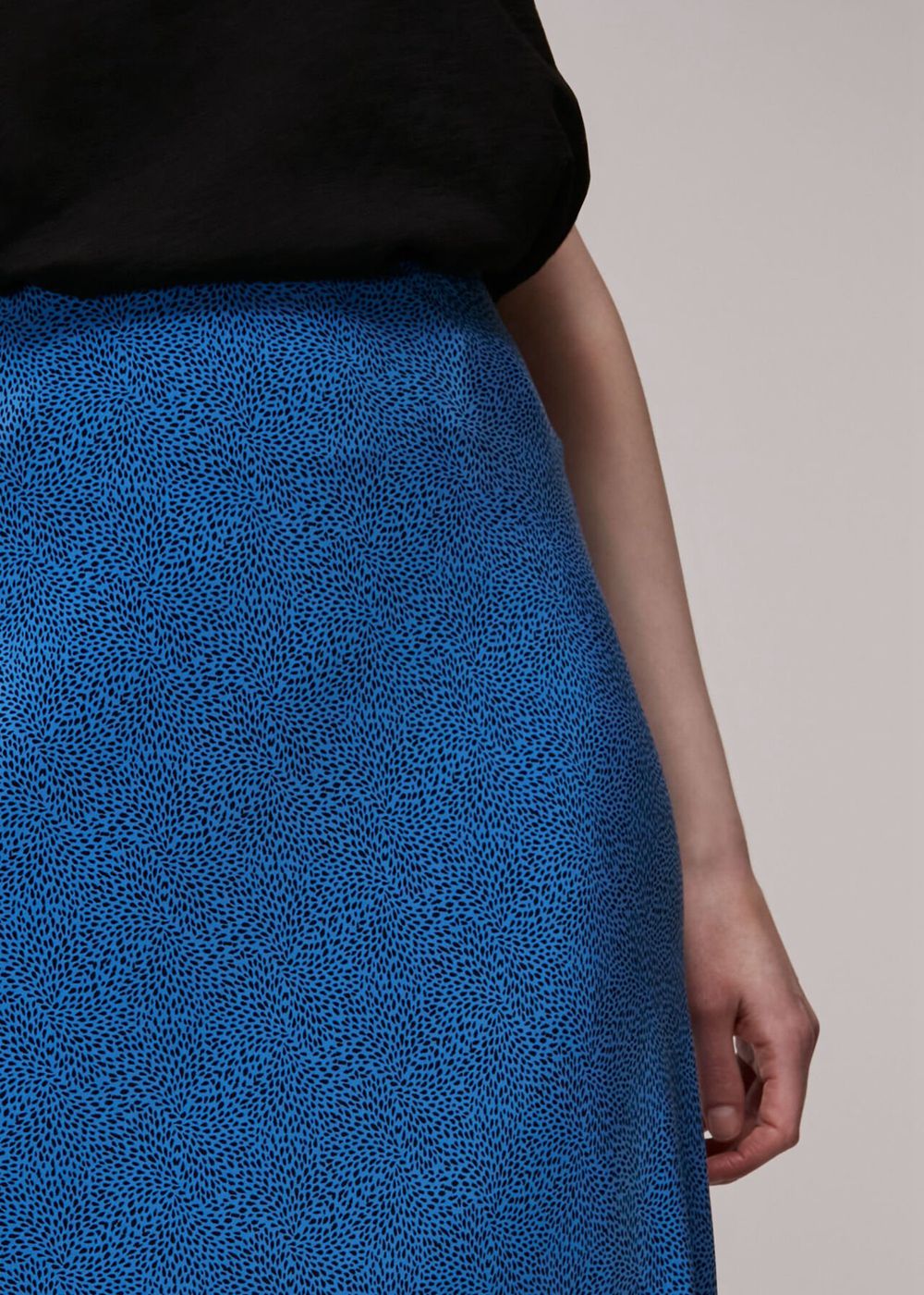 Whistles Animal Fleck Print Bias Skirts Blue / Multicolor | US-53490LXJD