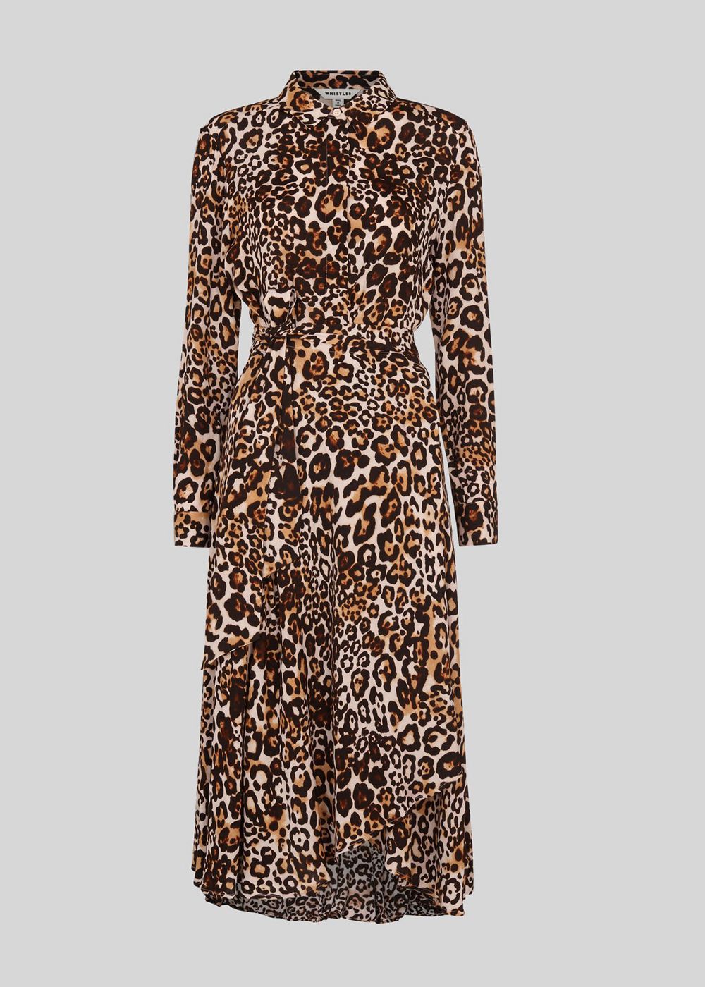 Whistles Animal Print Esme Dress Leopard | US-83175BHUN