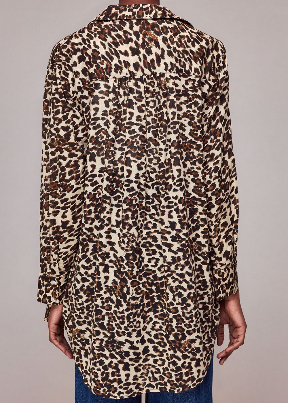 Whistles Animal Printed Beach Shirts Leopard | US-45871ODIP