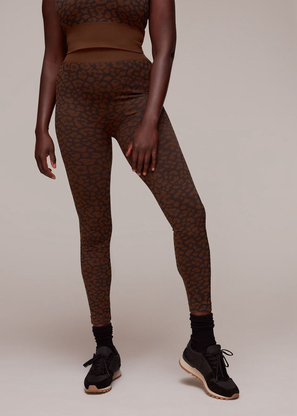 Whistles Animal Seamless Sports Leggings Brown / Multicolor | US-93467GRCY