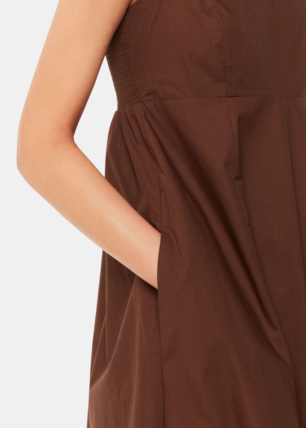 Whistles Anna Dress Brown | US-84126HLTO