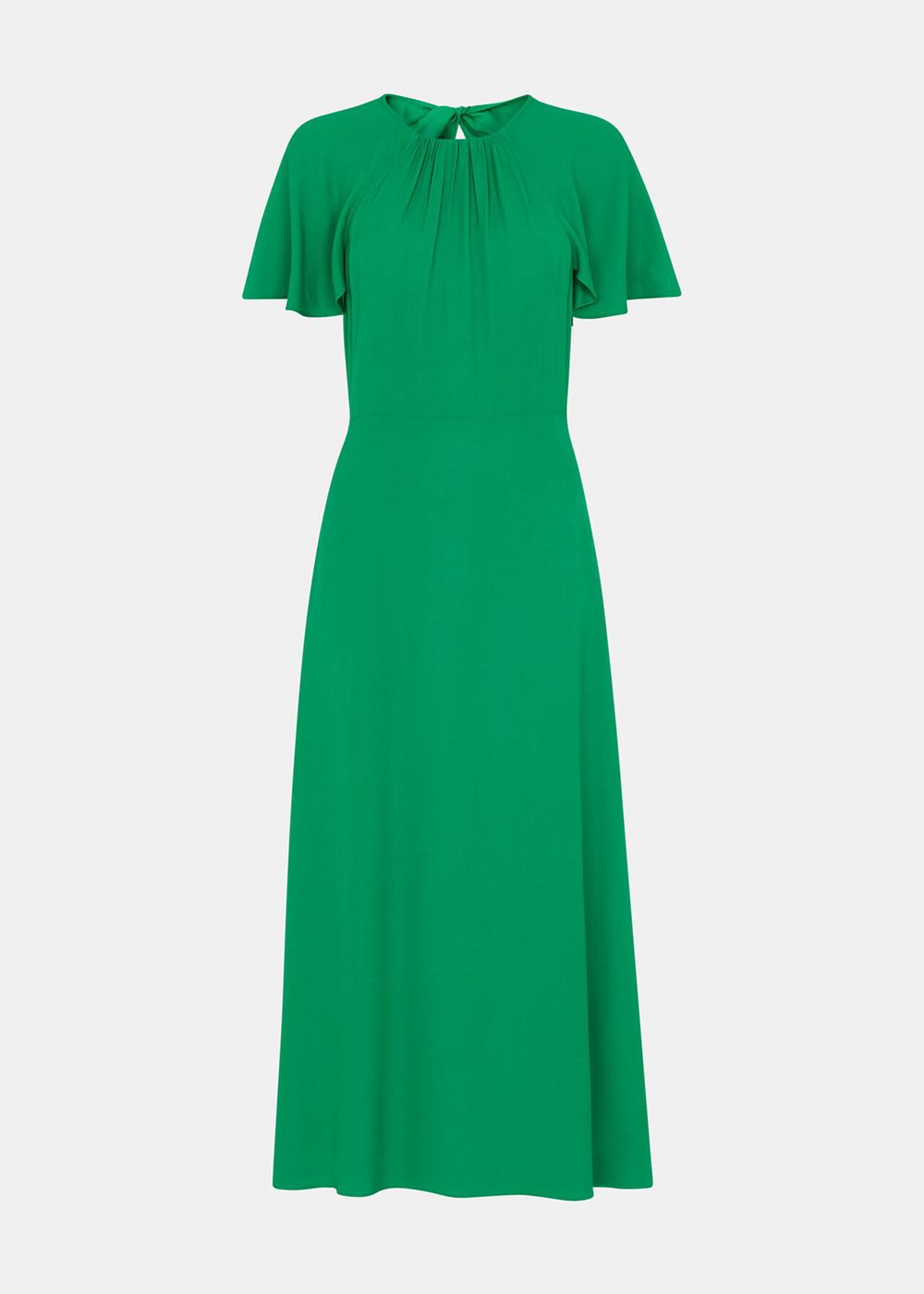 Whistles Annabelle Cape Sleeve Dress Green | US-71036YKJX