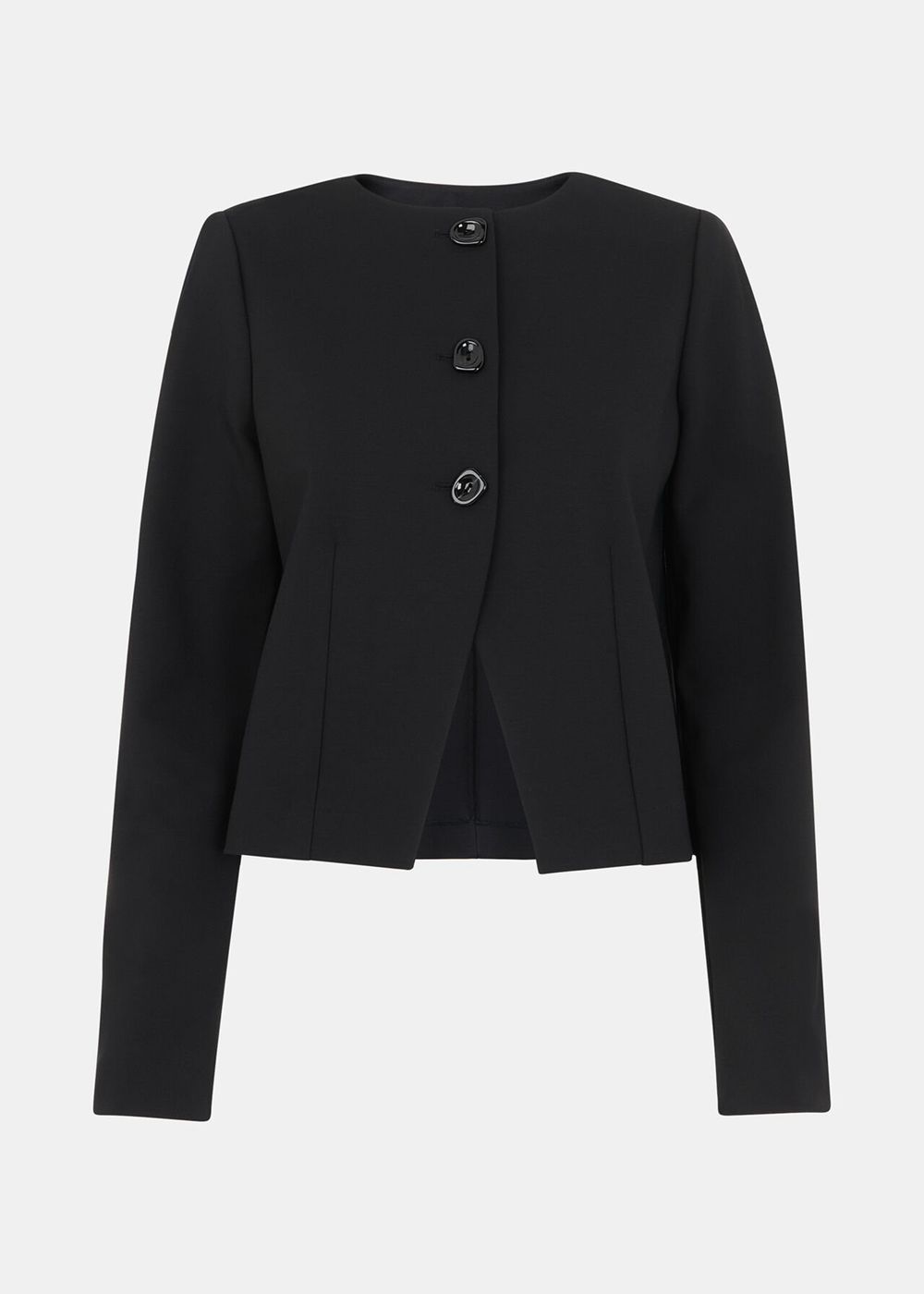 Whistles Anne Ponte Button Jacket Black | US-38276CMBP