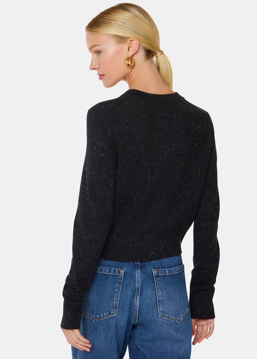 Whistles Annie Sparkle Cardigan Black | US-63109IXLF