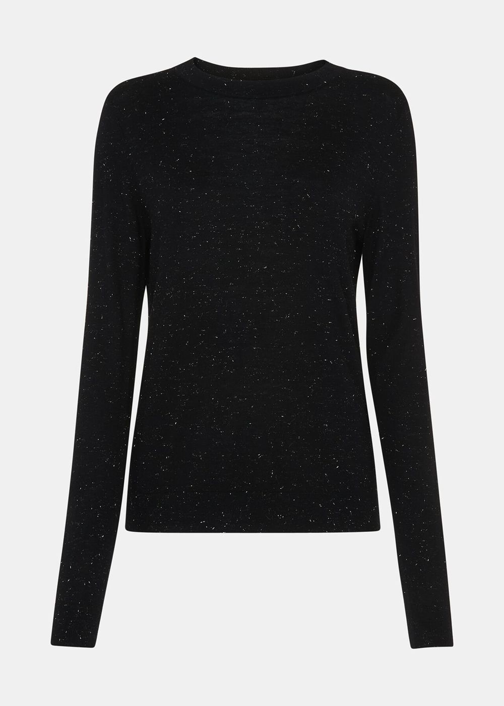 Whistles Annie Sparkle Crew Neck Sweater Black | US-56981CJZS