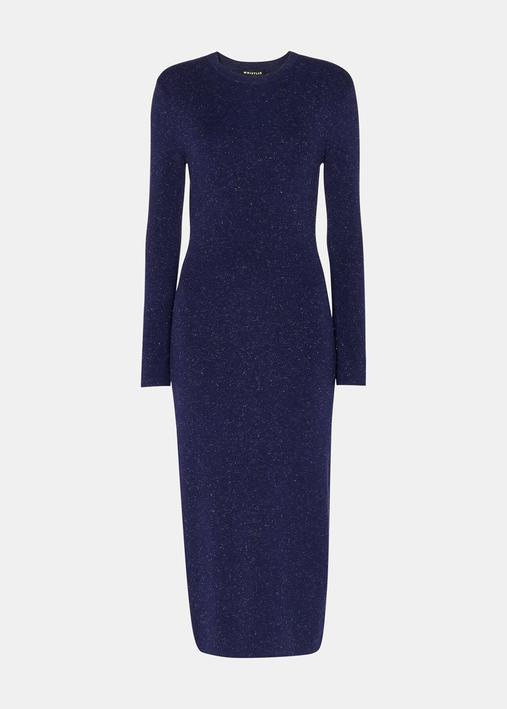 Whistles Annie Sparkle Knit Dress Navy | US-79286FSOC