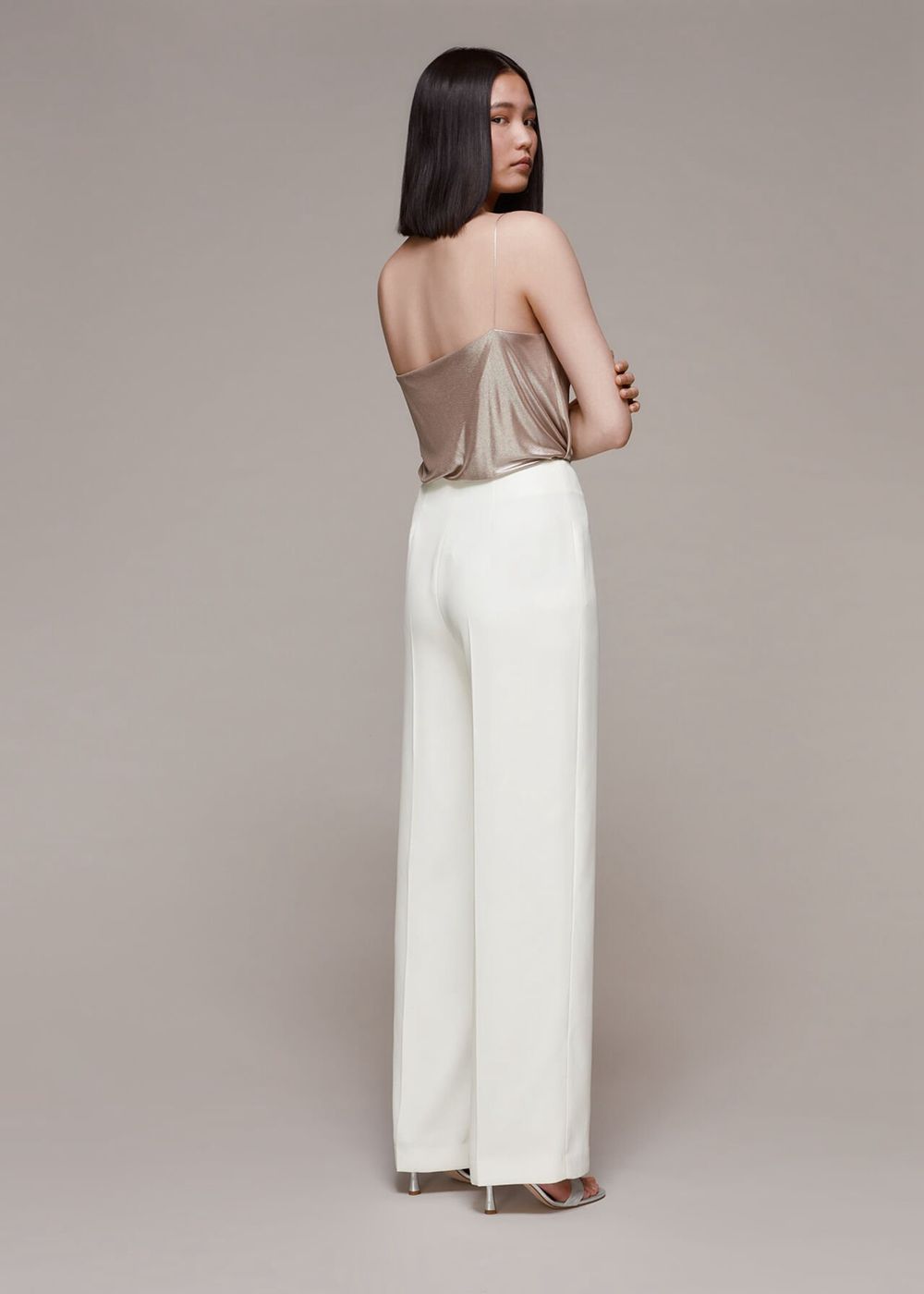 Whistles Annie Wedding Pants White / Multicolor | US-27813KLIU