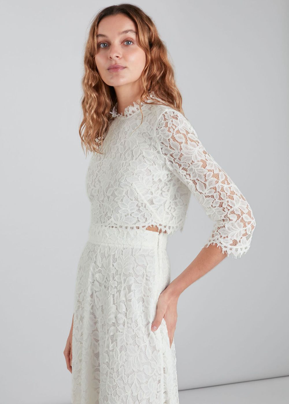 Whistles Ariane Lace Wedding Co Ord Dress White / Multicolor | US-86405PWDM