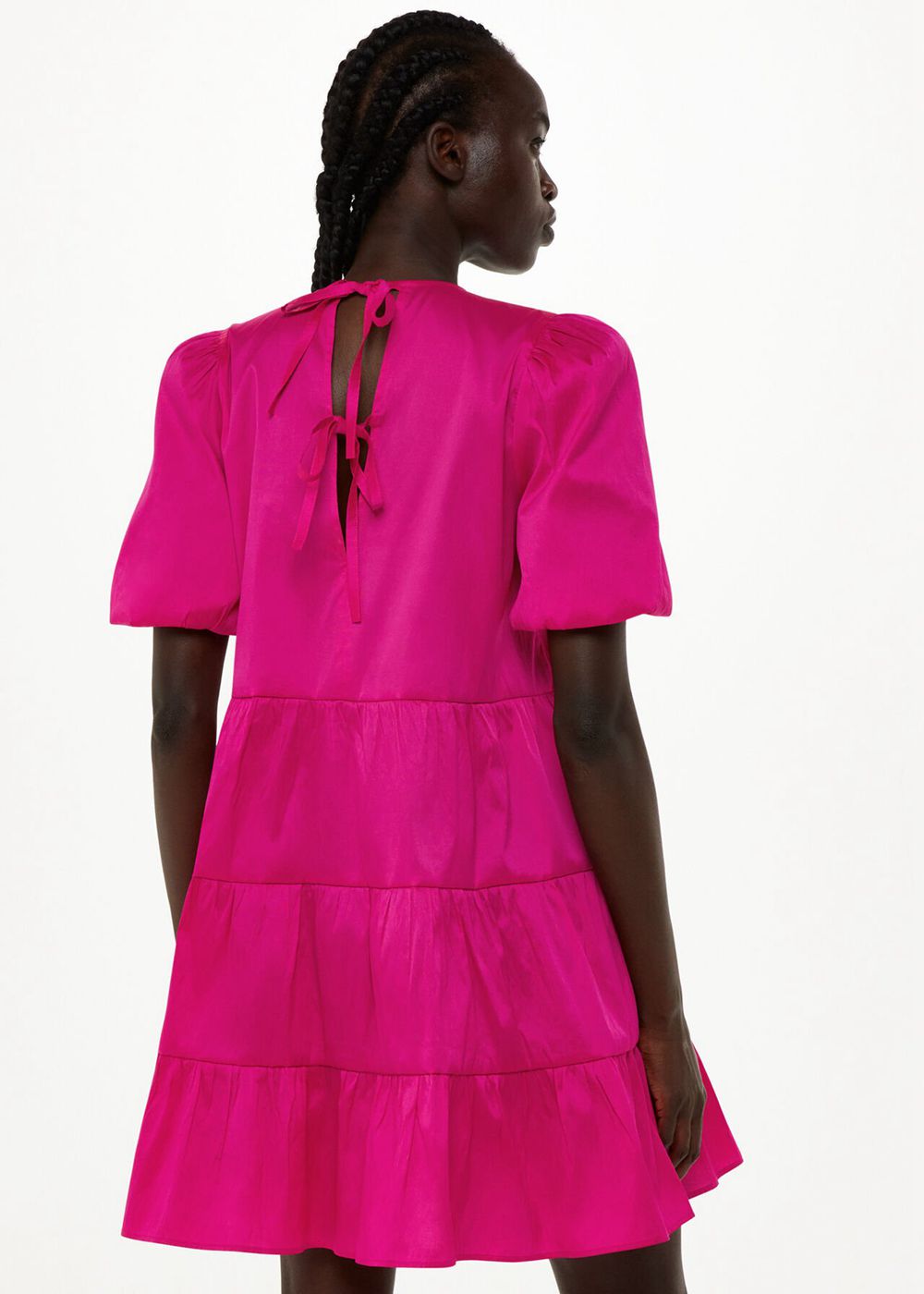 Whistles Aubrey Tiered Dress Pink | US-63127TVHQ