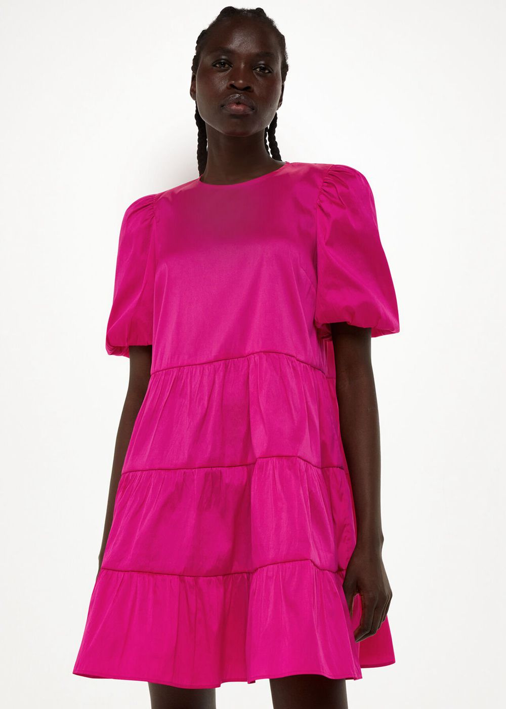 Whistles Aubrey Tiered Dress Pink | US-63127TVHQ