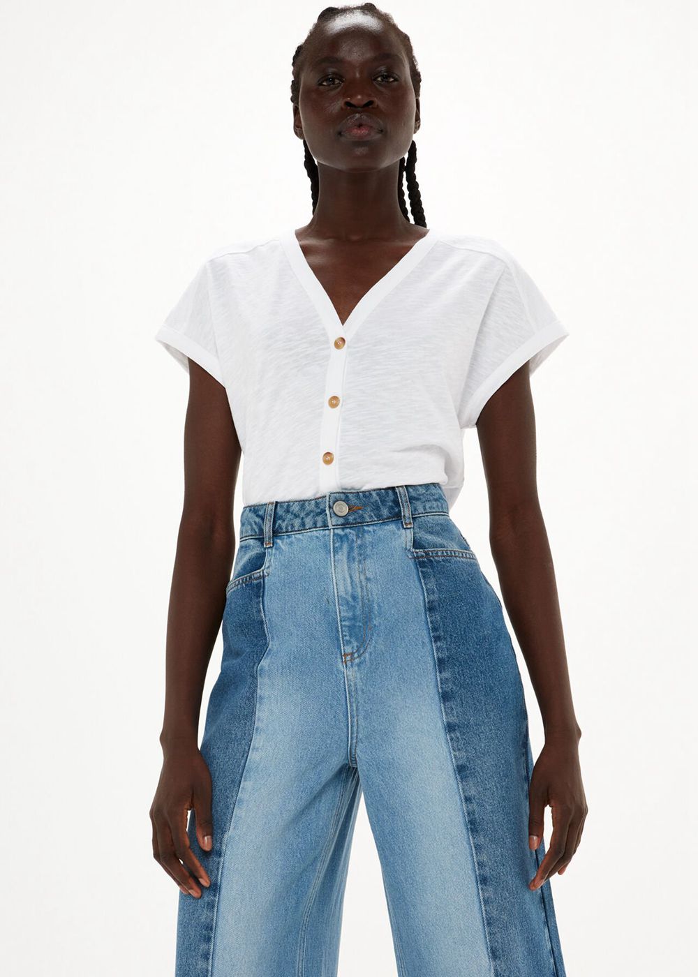 Whistles Aubrie Button Through Top White | US-10479QHKP