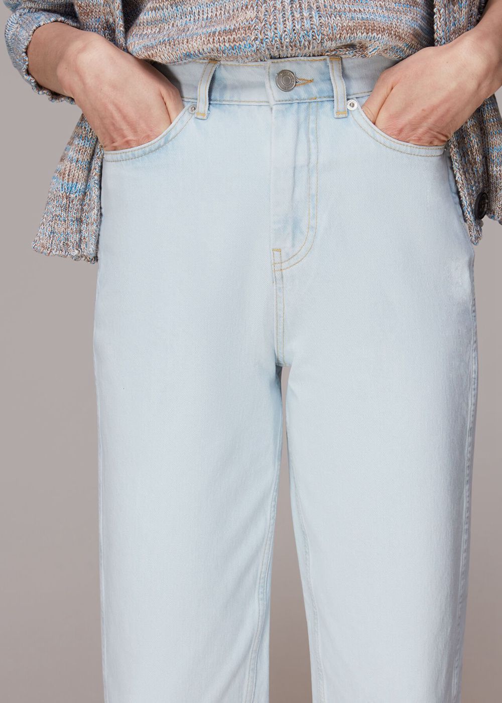 Whistles Authentic Acid Barrel Leg Jeans Light Wash | US-40193KQXJ