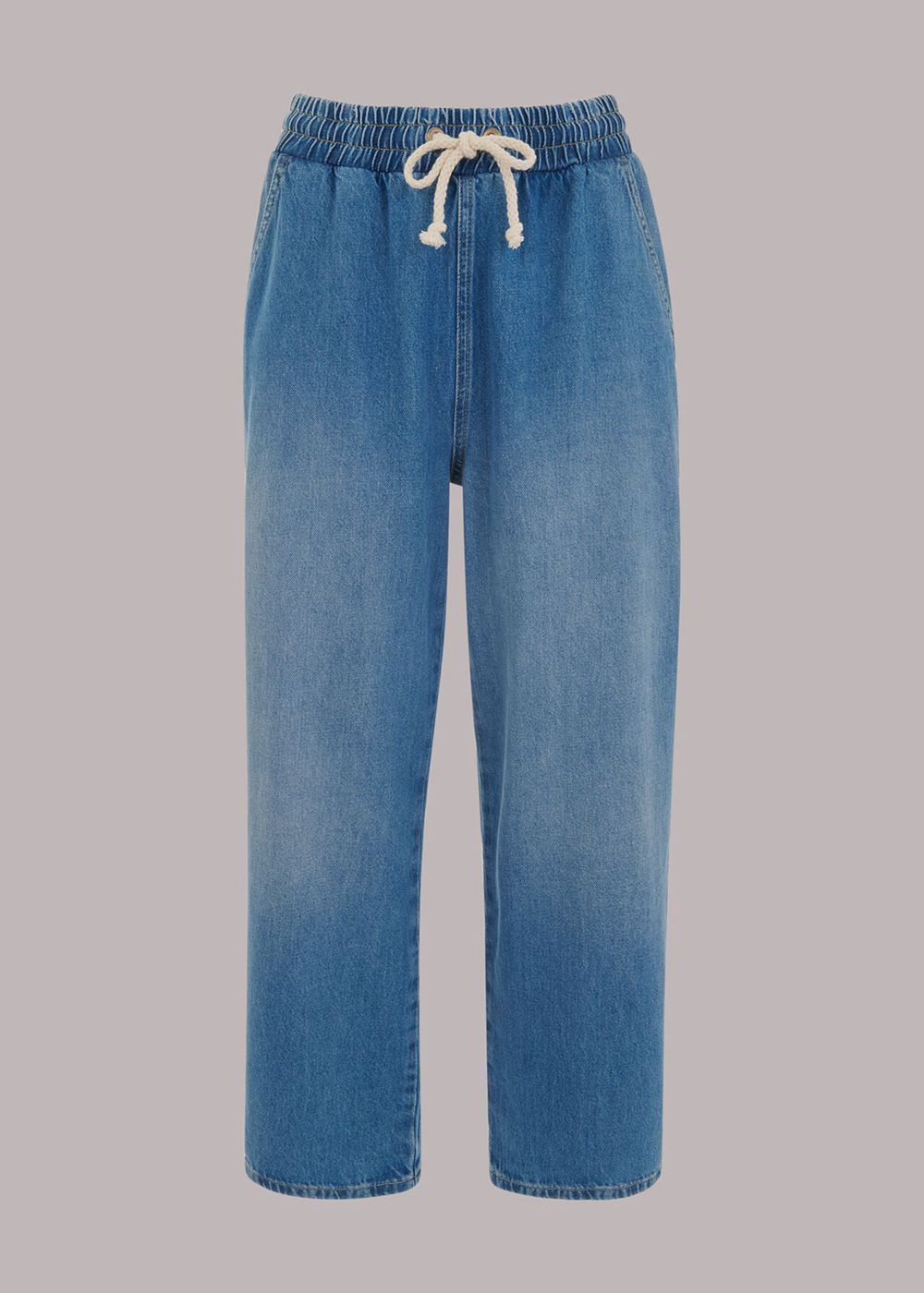 Whistles Authentic Drawstring Jeans Blue | US-31754TURX