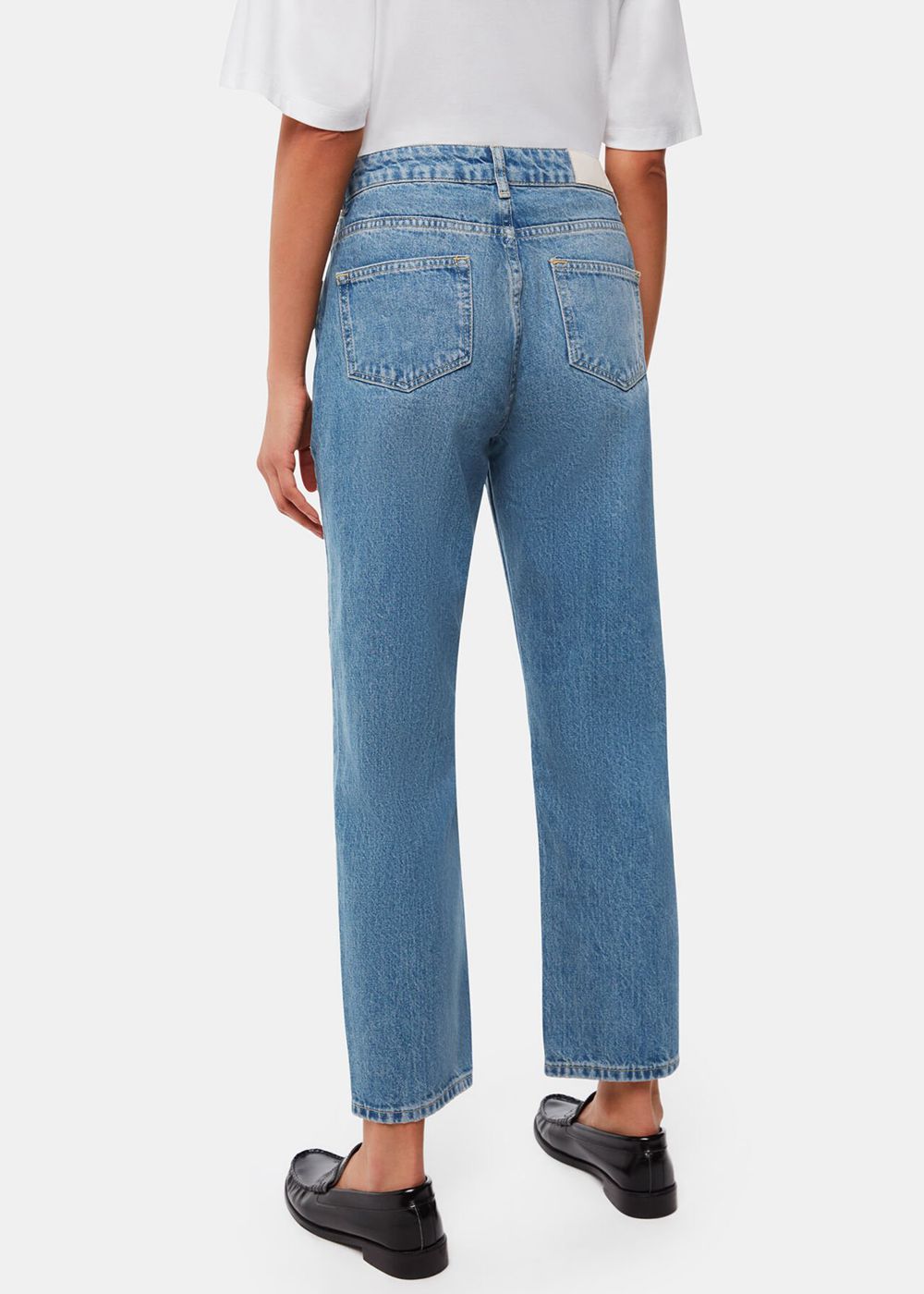 Whistles Authentic Hollie Button Jeans Blue | US-57498UVJR