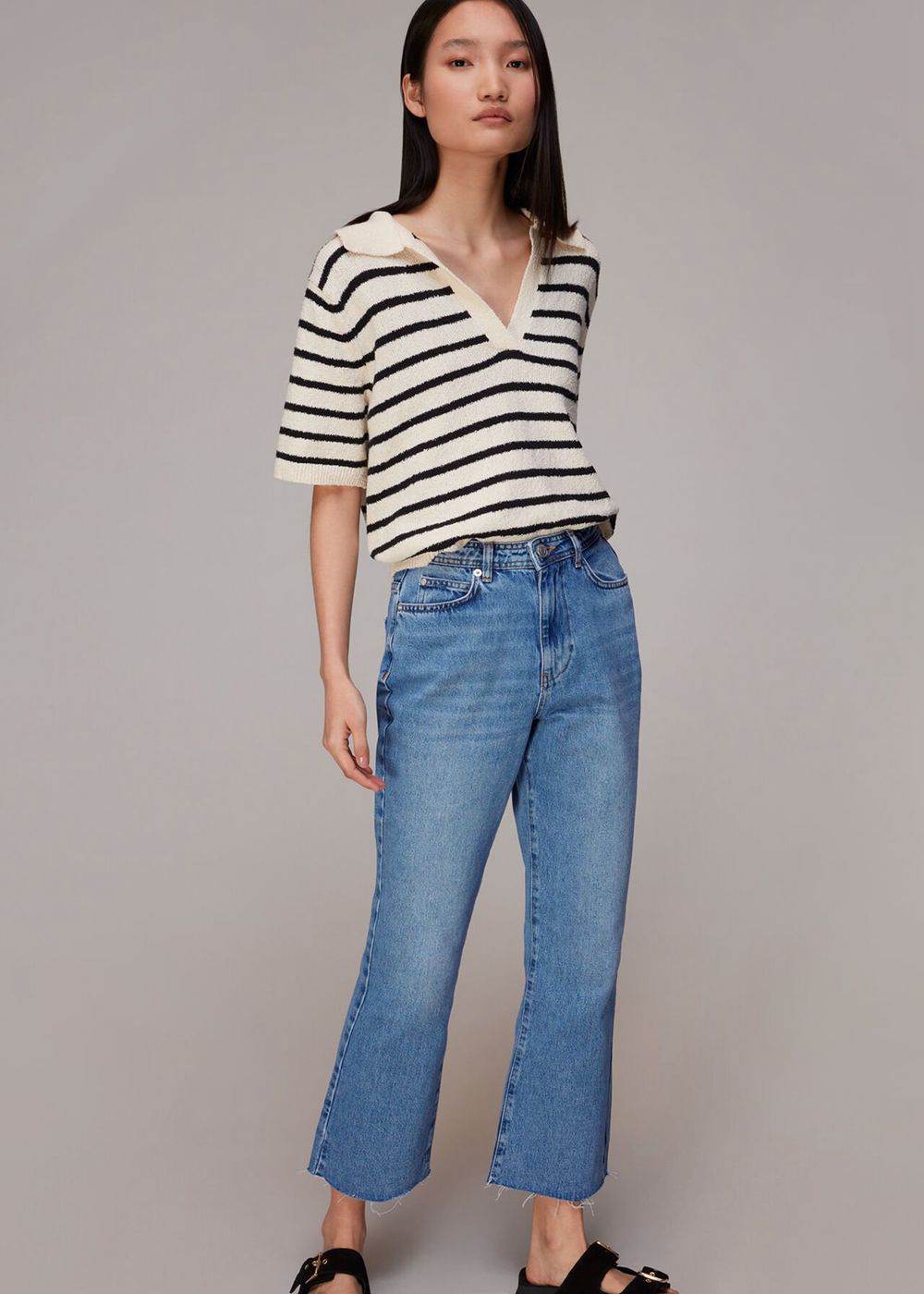 Whistles Authentic Kick Flare Jeans Light Wash | US-34187LEGV