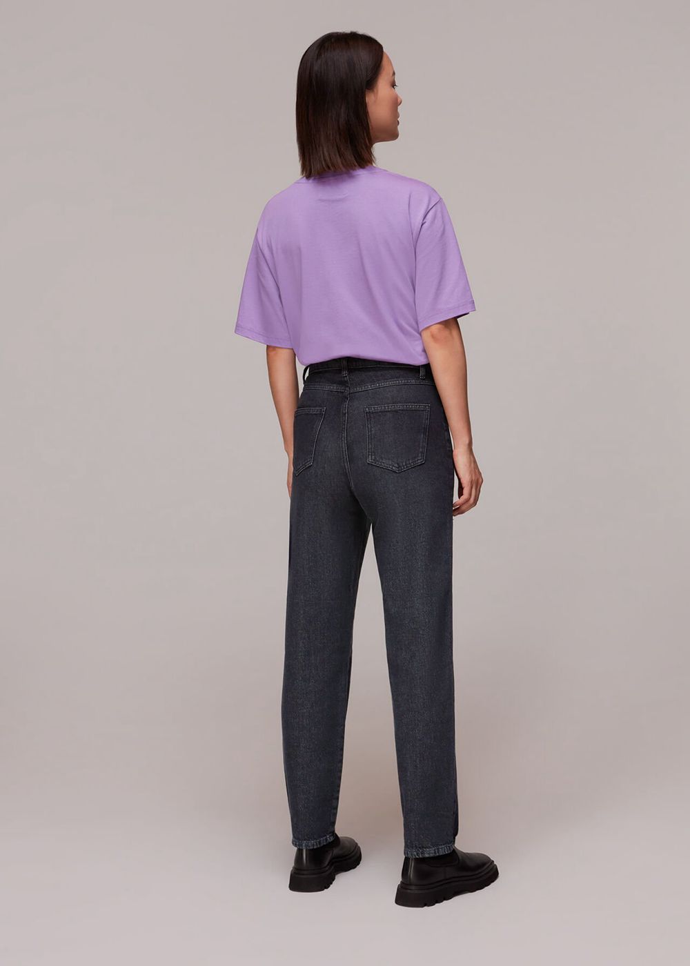 Whistles Authentic Mom Jeans Black | US-69508RFHJ