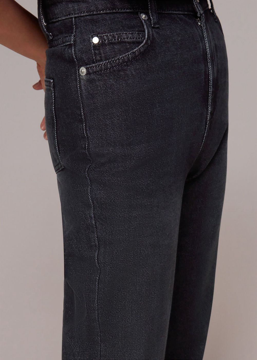 Whistles Authentic Mom Jeans Black | US-69508RFHJ