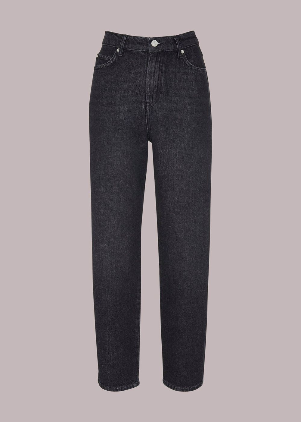 Whistles Authentic Mom Jeans Black | US-69508RFHJ