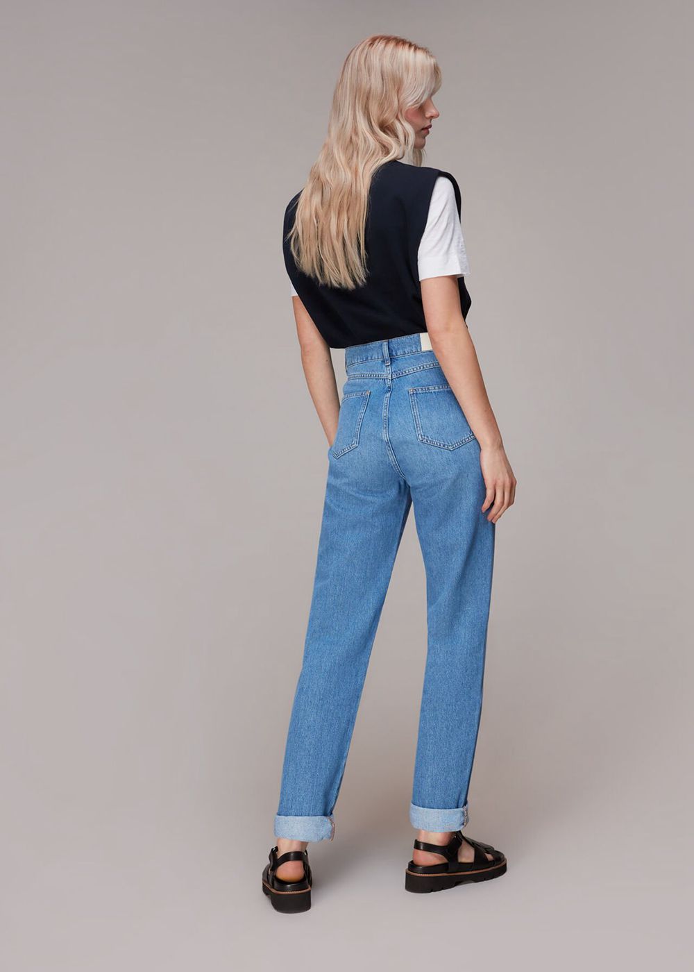 Whistles Authentic Mom Jeans Blue | US-91750VWZN