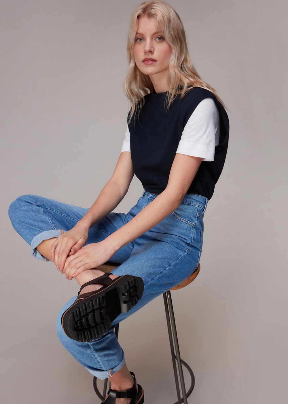 Whistles Authentic Mom Jeans Blue | US-91750VWZN