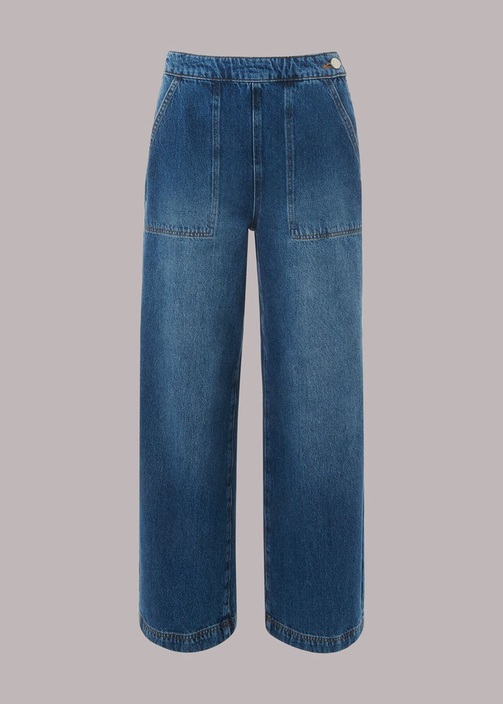 Whistles Authentic Side Zip Jeans Blue | US-86791PDRI