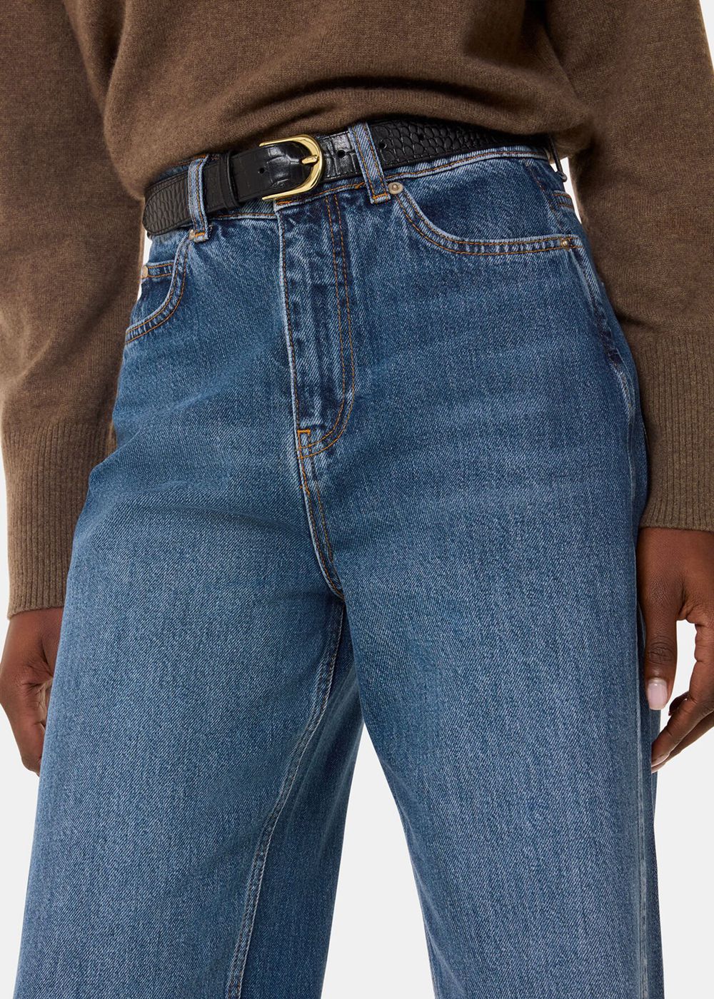 Whistles Authentic Tapered Jeans Blue | US-09641YRXV