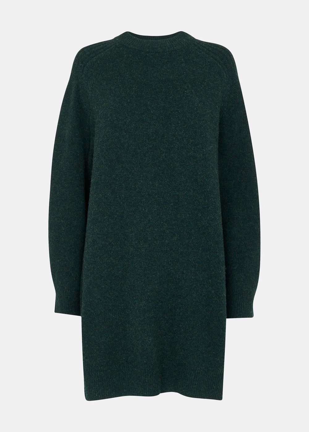 Whistles Ava Round Neck Knitted Dress Green | US-03941OLHX