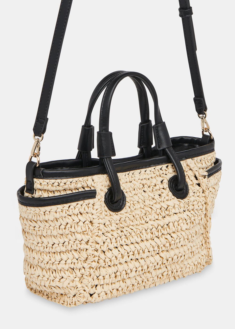 Whistles Aylin Mini Straw Tote Bags Neutral | US-04519NWJH