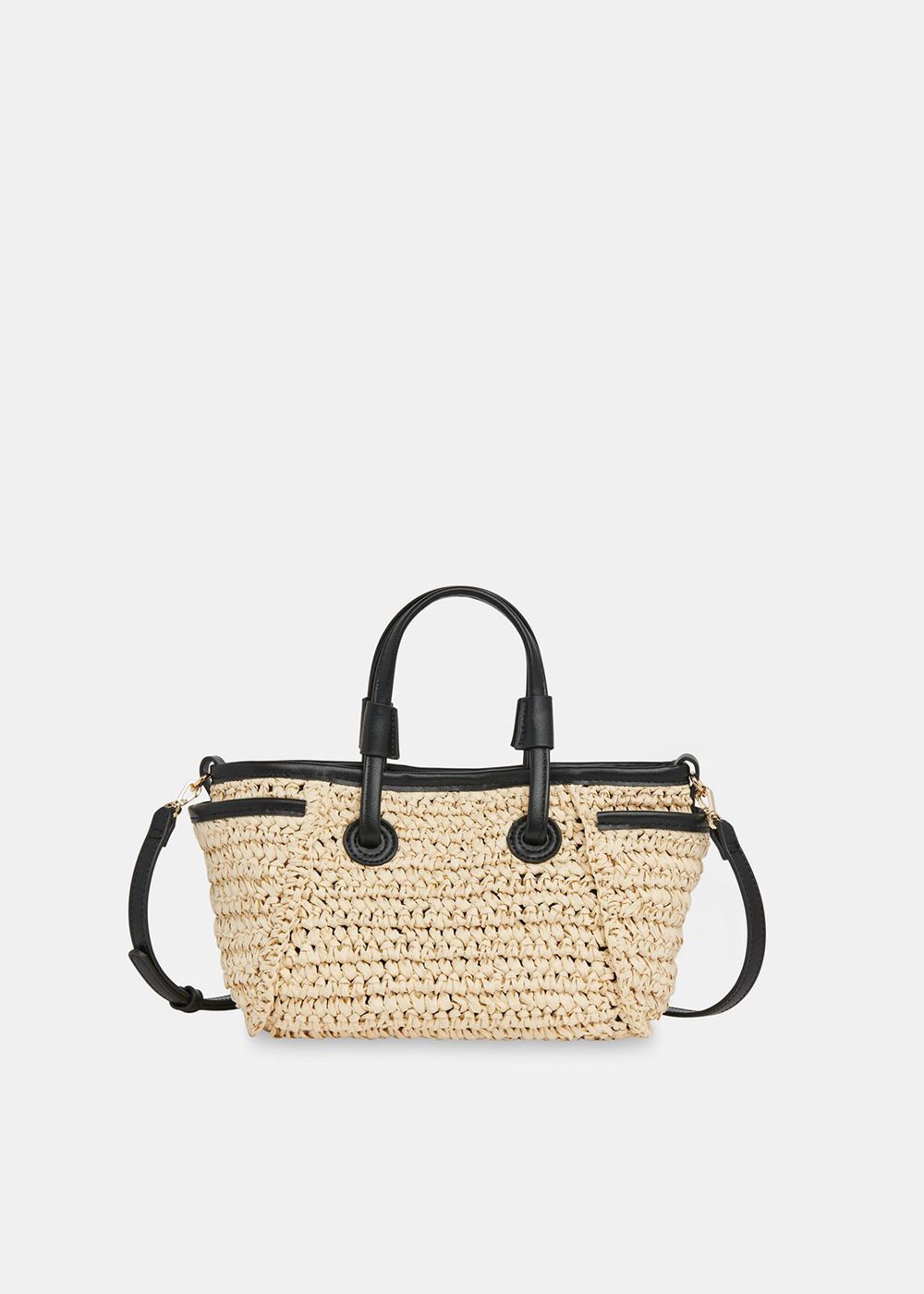 Whistles Aylin Mini Straw Tote Bags Neutral | US-04519NWJH