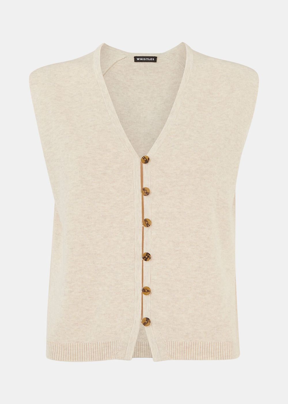 Whistles Bailey Button Through Knitwear Beige | US-28590VJDT