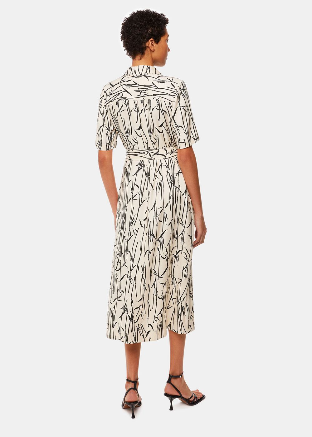 Whistles Bamboo Shoots Fontella Dress White / Multicolor | US-46370PAJO