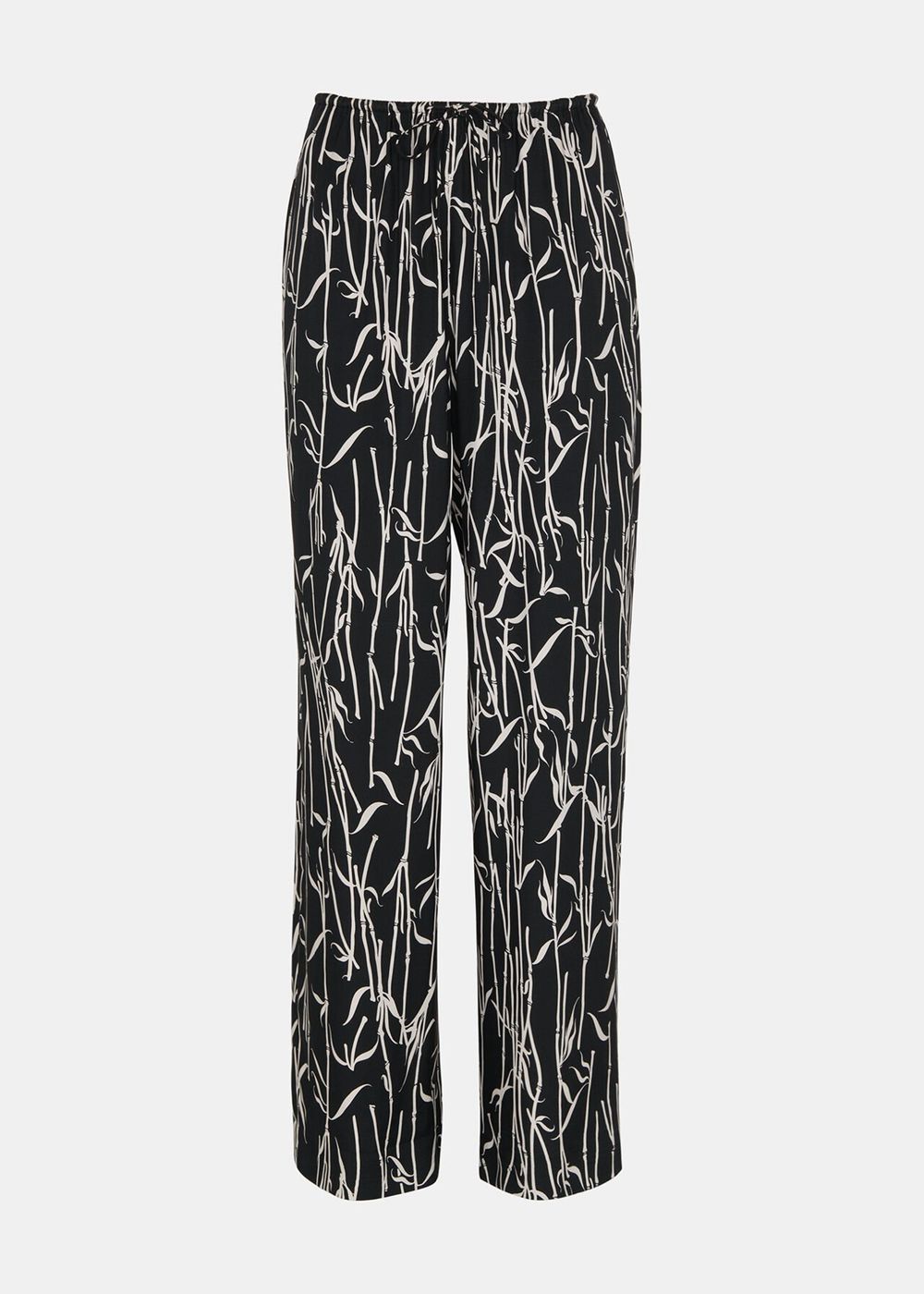 Whistles Bamboo Shoots Pants Black / White | US-60571EYMX