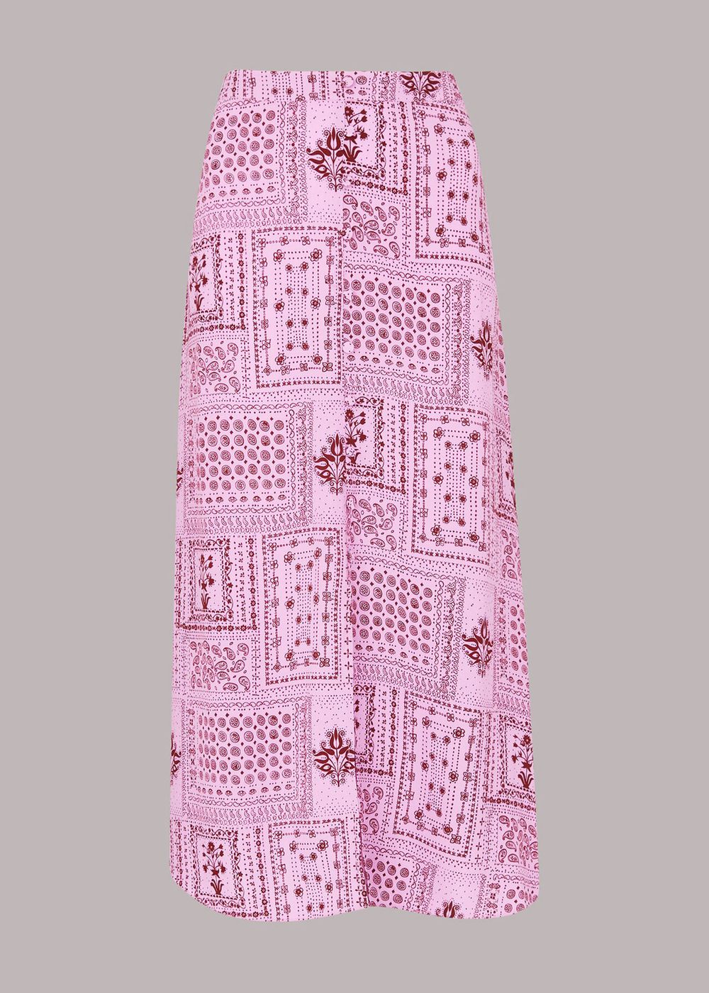 Whistles Bandana Print Button Skirts Pink / Multicolor | US-30652CRAS