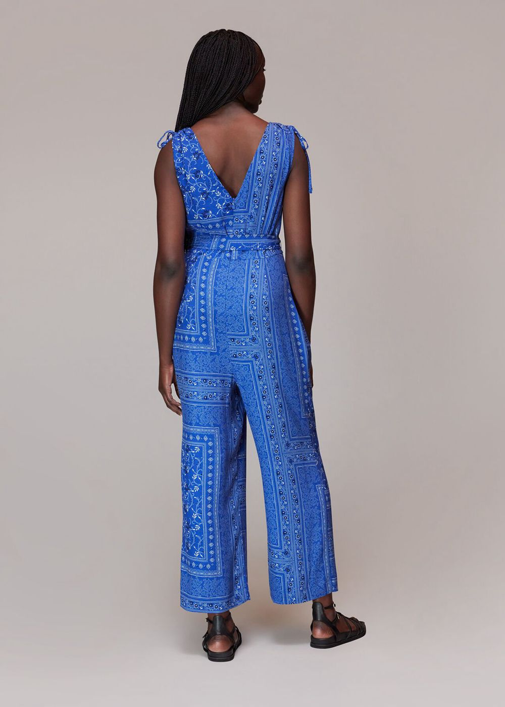 Whistles Bandana Print Jumpsuit Blue / Multicolor | US-20945QIPN