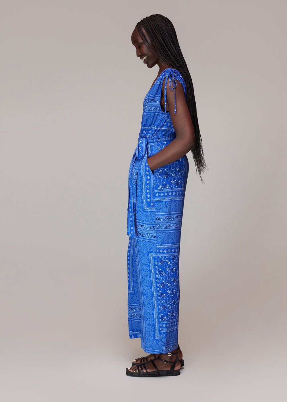 Whistles Bandana Print Jumpsuit Blue / Multicolor | US-20945QIPN