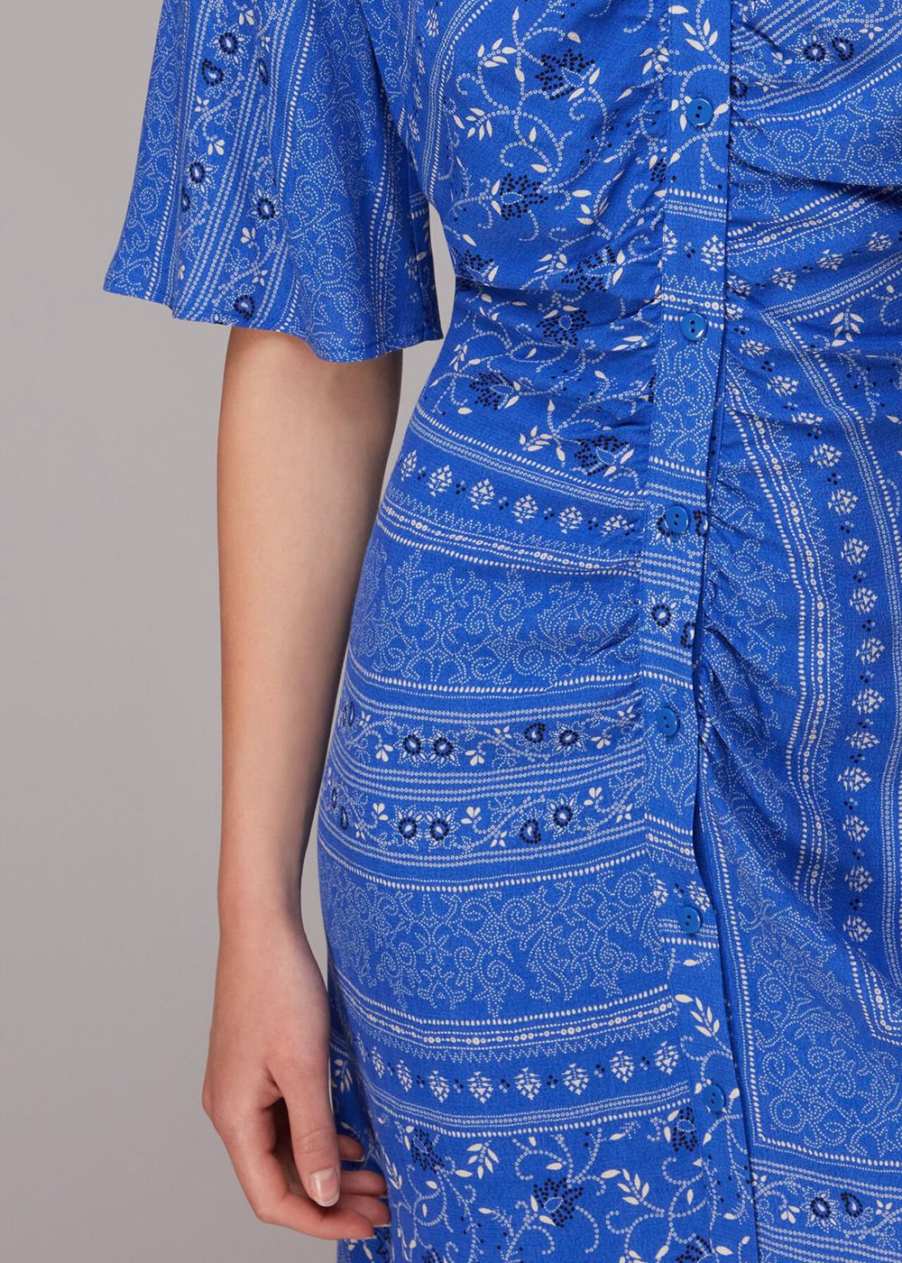 Whistles Bandana Spot Print Shirt Dress Blue / Multicolor | US-17036AUPS