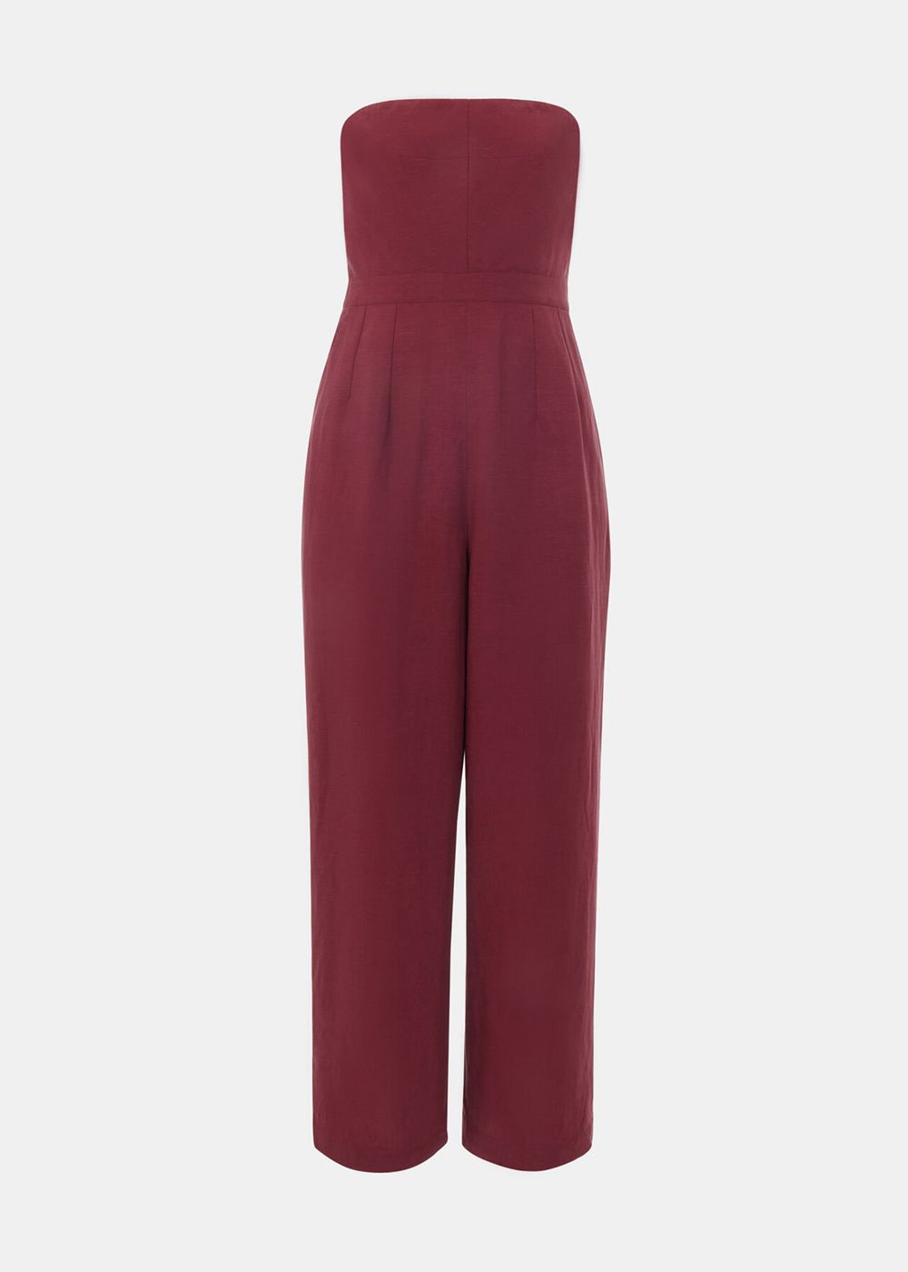 Whistles Bandeau Jumpsuit Burgundy | US-74136EPGK