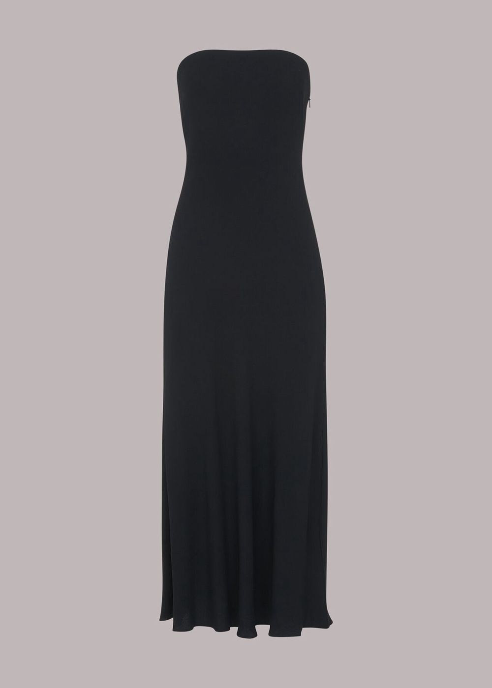 Whistles Bandeau Strapless Midi Dress Black | US-90613ZSHG