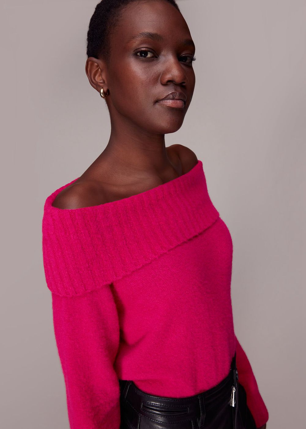 Whistles Bardot Sweater Pink | US-84510MUSL