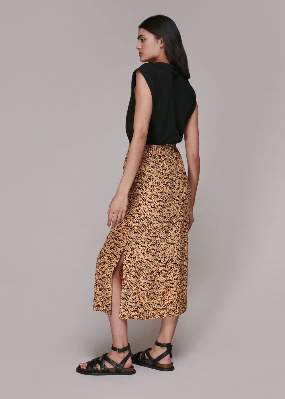 Whistles Bark Print Tie Waist Skirts Multicolor | US-51243MZGK