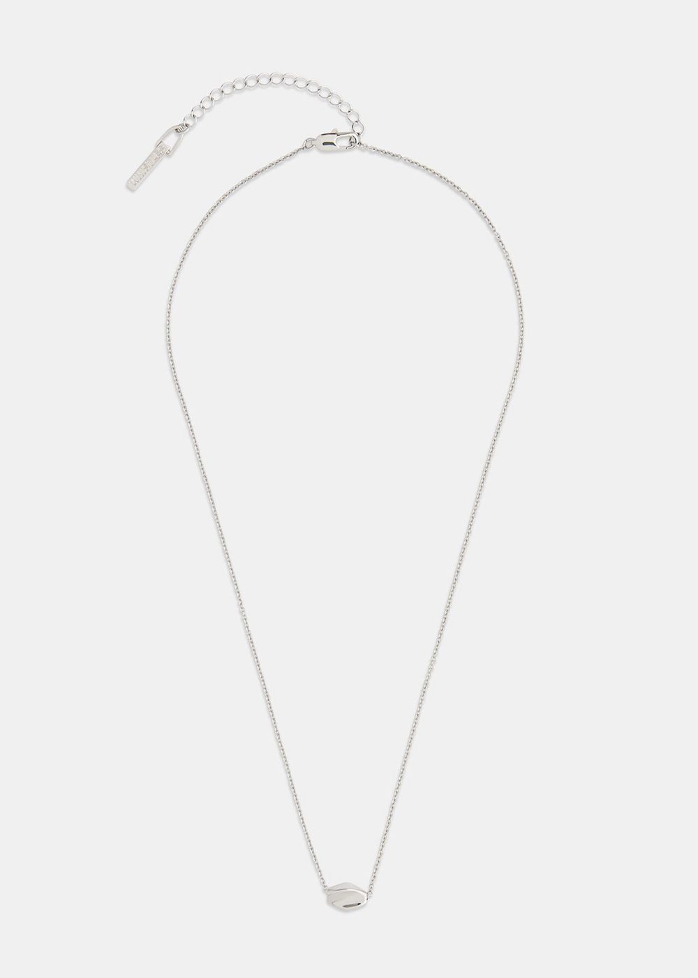 Whistles Bead Pendant Necklace Silver | US-70439ZIWJ