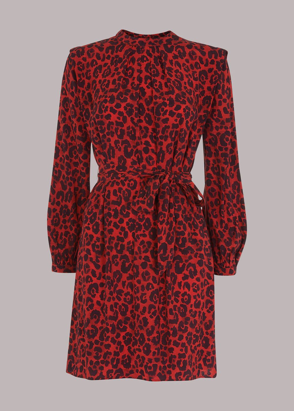 Whistles Belted Animal Print Dress Red / Multicolor | US-35619VZXH