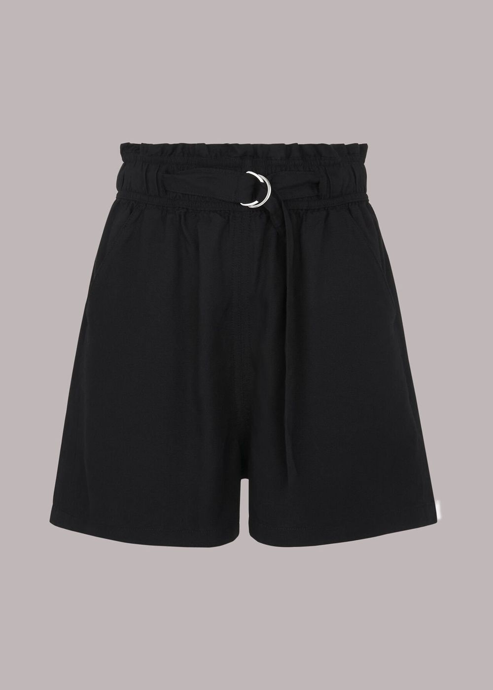 Whistles Belteds Shorts Black | US-91326TCWP