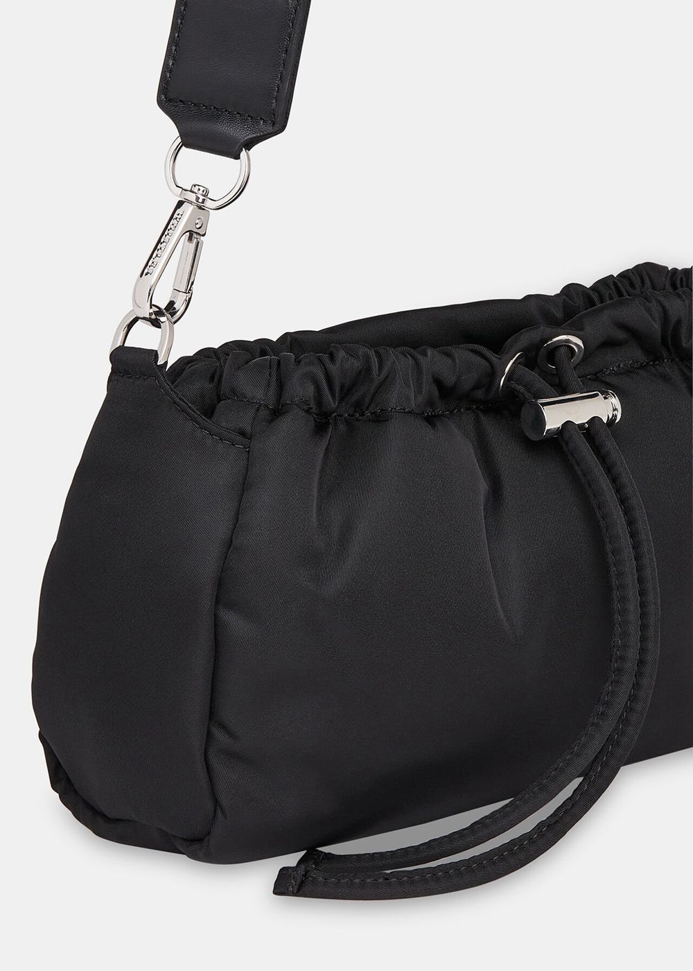 Whistles Benny Drawstring Crossbody Bag Black | US-59810ILOK