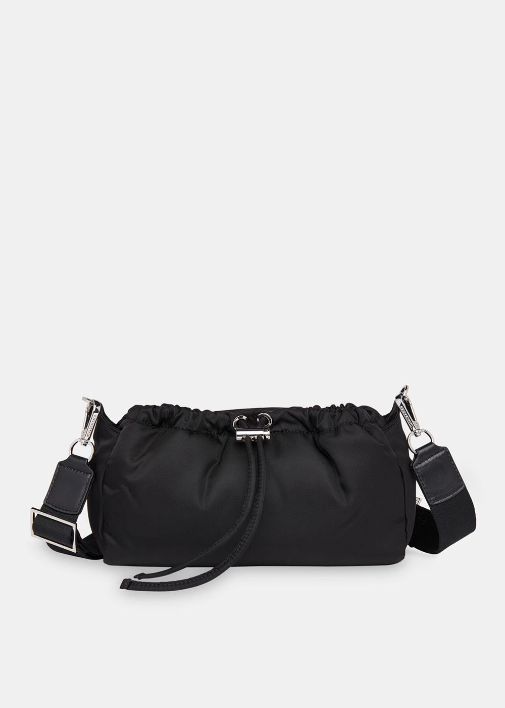 Whistles Benny Drawstring Crossbody Bag Black | US-59810ILOK