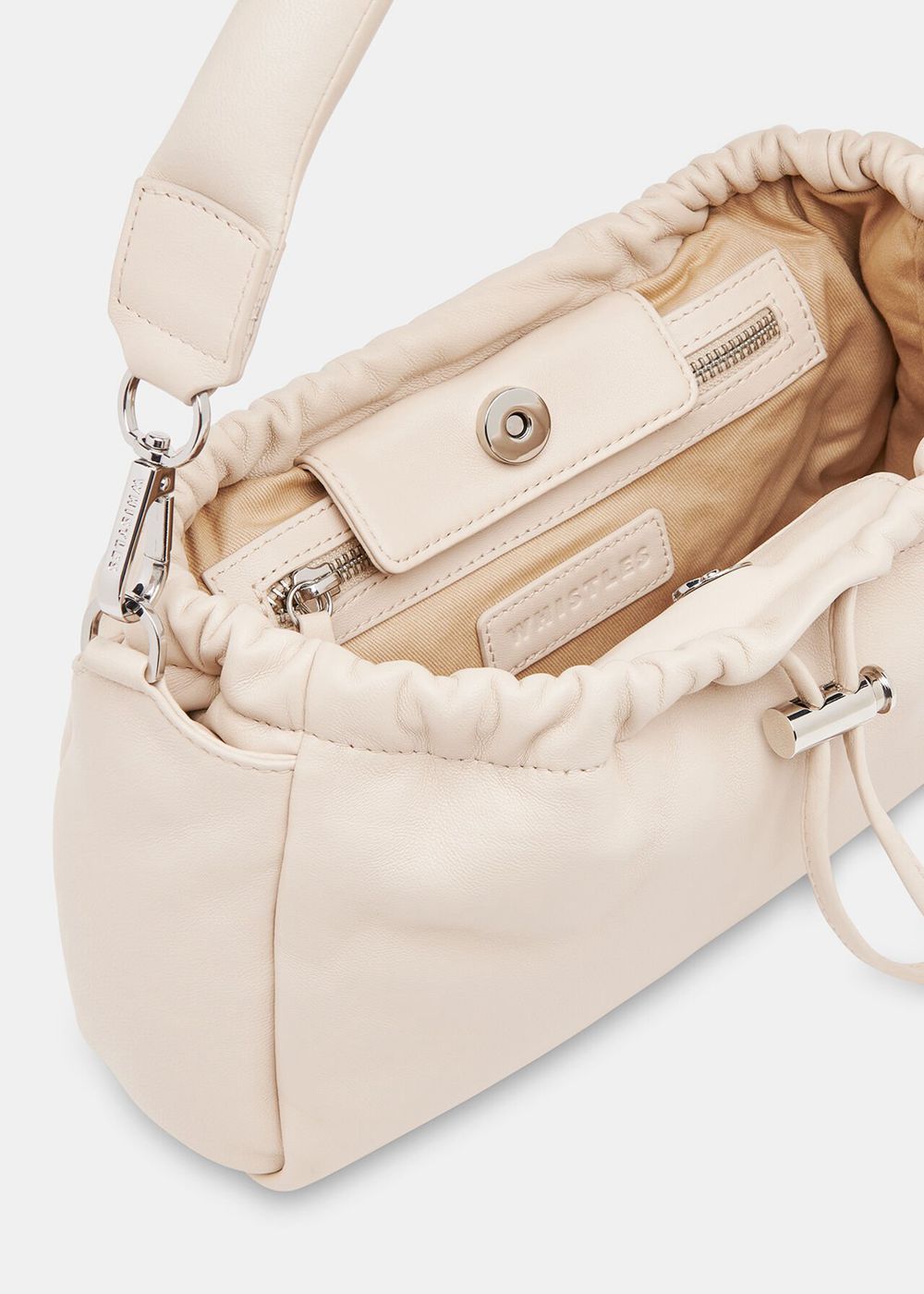 Whistles Benny Drawstring Shoulder Bags Beige | US-31984OLDS