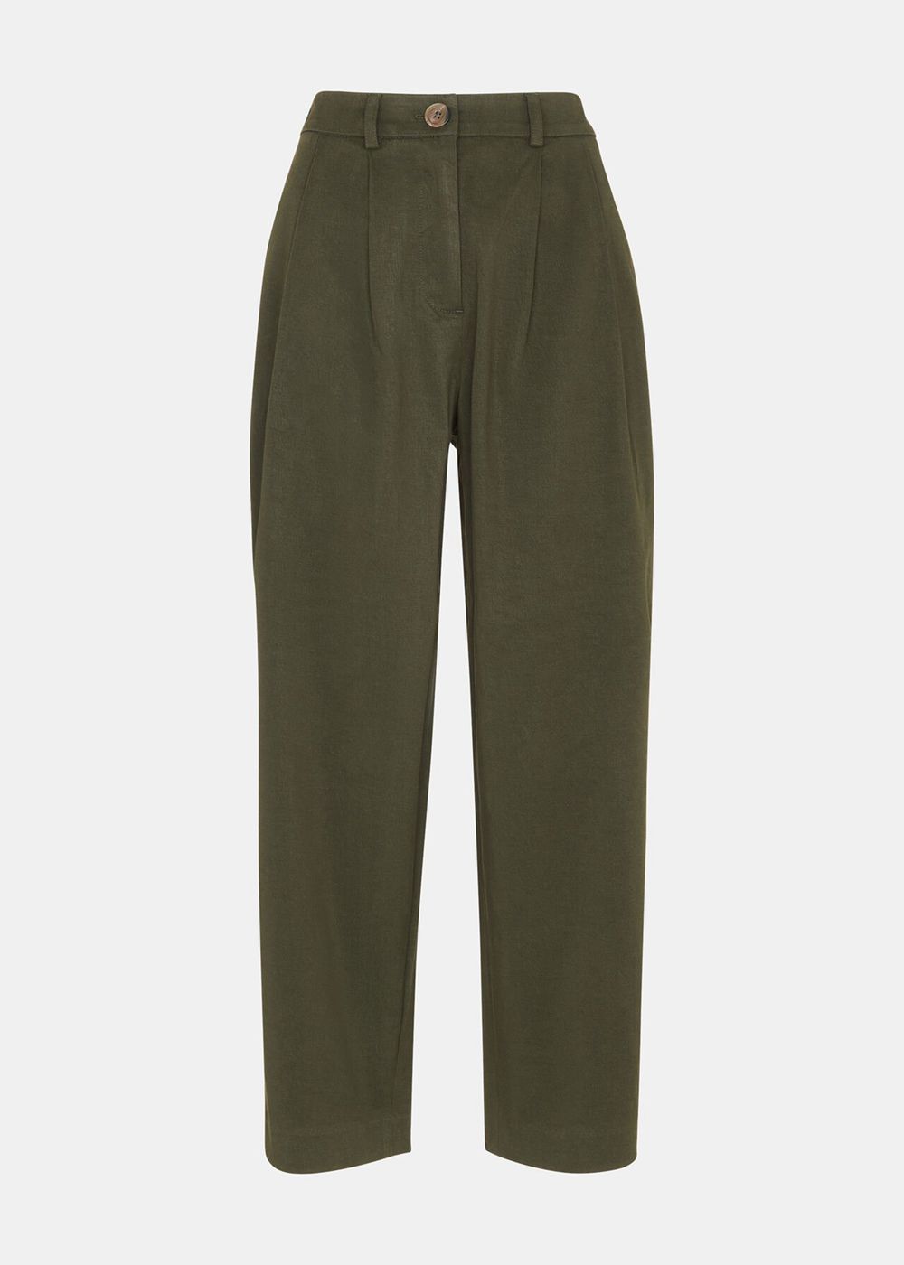 Whistles Bethany Barrel Leg Pants Khaki | US-23745UICS