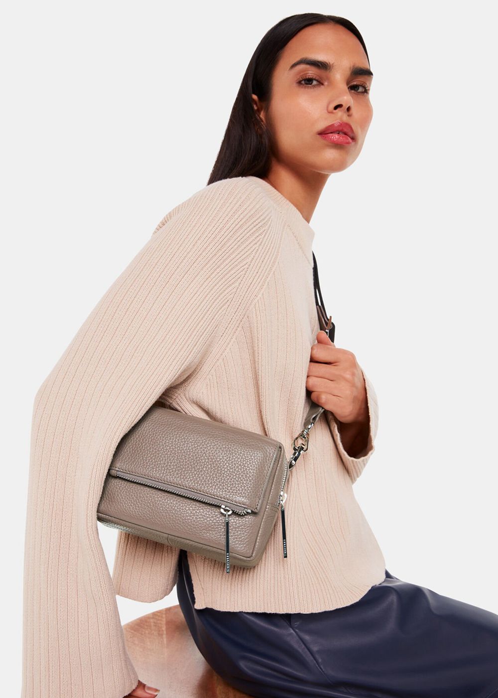 Whistles Bibi Crossbody Bag Dark Grey | US-95187PABC