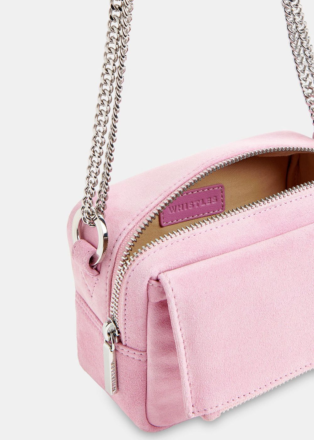 Whistles Bibi Suede Mini Shoulder Bags Pink | US-70291QUYW